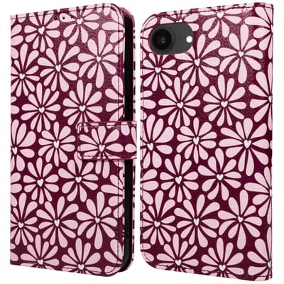 imoshion Hoesje - Geschikt voor Apple iPhone 17e / 16e - Design Bookcase smartphone - Bloom Love Blush