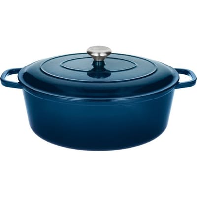 SILVERCREST Gietijzeren braadpan, Ø35 cm (Blauw)