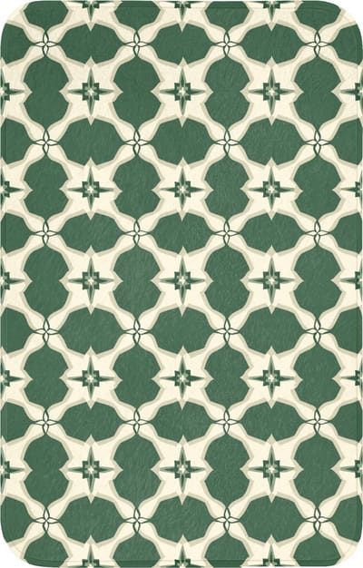 WC mat 50x80 cm - Antislip - Tegel - Klassiek - Groen - Toiletmat - Vloermat - Douchemat - Toilet tapijt - Toiletmatten