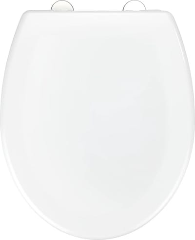 Krasbestendige witte wc-bril van antibacterieel Duroplast - hygiënische roestvrijstalen bevestiging - softclose - Europees design - 19 kg - 371 × 435 cm