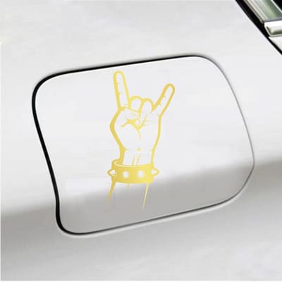Bumpersticker - Rock N Roll - 16 X 10 - Goud