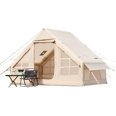 Tente Gonflable pour Camping 3-5 Personnes Tente Glamping avec Pompe Facile à Monter
