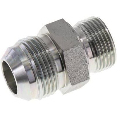 JIC  Dubbele Nippel G3/4'' X UN 1-3/16''-12 Staal NBR 170bar