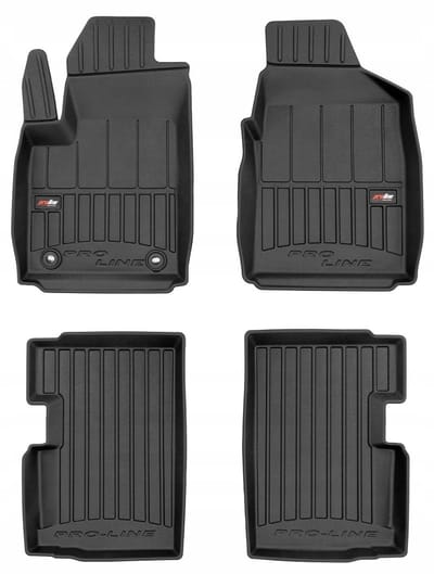 Frogum - No.77 - Automatten 3D - Geschikt voor FORD KA II (2008-2016) - 4-delig - TPE Rubber - Zwart