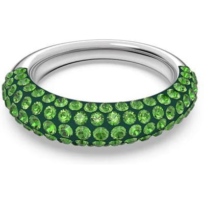 Swarovski Tijger Technische Inleg Rhodium Verguld Kristallen Ring Damesring groen 5605012 Box+Shopping Bag gray
