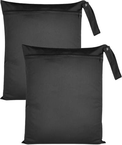2 stuks natte tas 30x40 cm, waterdichte zwemtas met rits, herbruikbare tas voor vieze was en zwemspullen