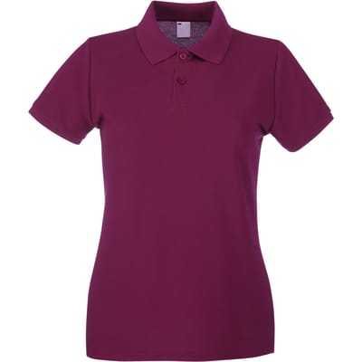 Fruit of the Loom Dames/Dames Lady Fit Poloshirt met korte mouwen (Ossenbloed)