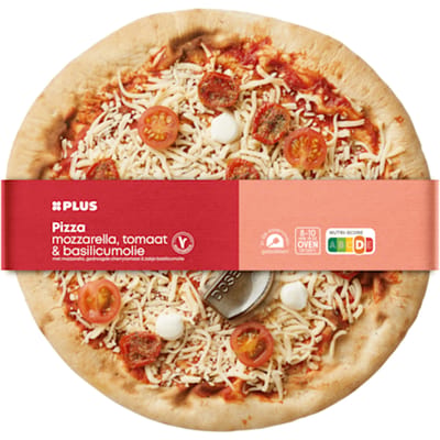 Pizza mozzarella, tomaat & basilicum