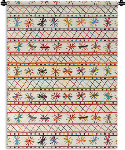 Wandkleed - Wanddoek - Regenboog - Zuid-Amerika - Patronen - 90x120 cm - Wandtapijt