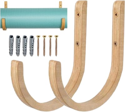 Opbergrek Hout - Mat Houder - Thuis Sportschool - Ruimtebesparend Ontwerp - 22 x 152 cm