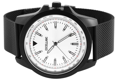 EXCELLANC Herenhorloge roestvrij staal Mineraalglas