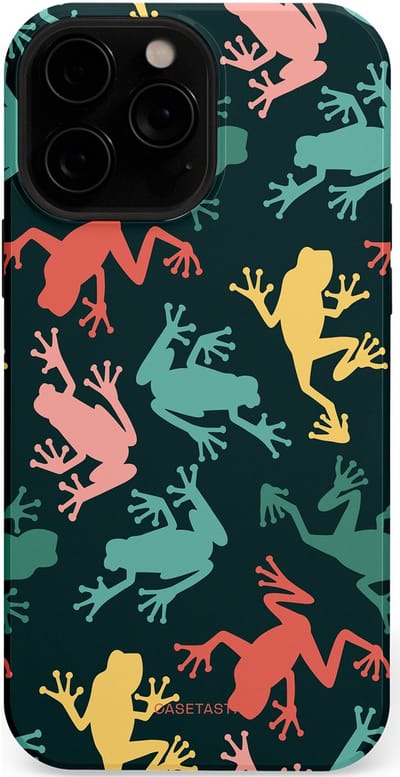 Casetastic Hoesje Geschikt voor Apple iPhone 13 Pro Max Magsafe - Stijlvolle Beschermende Duo-layer Case - Regenwoud Kikkers