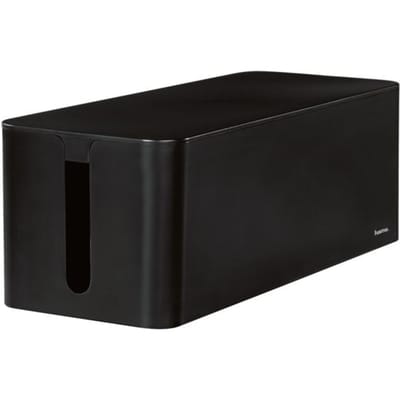 Hama 00221012 Kabelbox Kunststof Zwart (l x b x h) 15.6 x 4 x 13.5 cm 1 stuk(s)