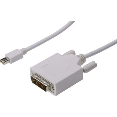Digitus AK-340305-020-W DisplayPort-kabel Mini-displayport / DVI Adapterkabel Mini DisplayPort-stekker, DVI-D 24+1-polige stekker 2.00 m Wit