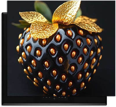 KitchenArt - Golden Berry - Inductie Beschermer - 52x35 cm - Kookplaat Beschermer - Luxe Afdekplaat Inductieplaat - Anti-slip & Oprolbaar - Beschermmat Inductiekookplaat