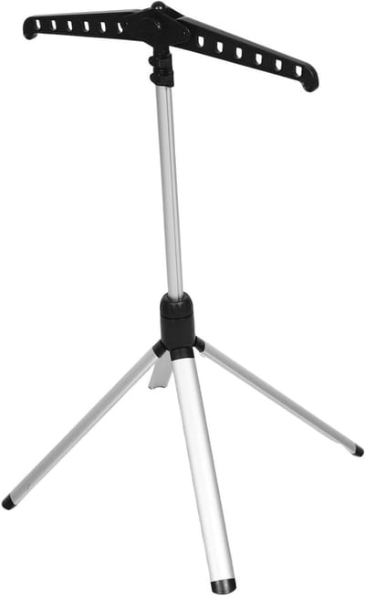 Stoomstrijkijzer Standaard - Kledingrek - Kleding Stomen - In hoogte verstelbaar - 147 cm hoog - Zwart