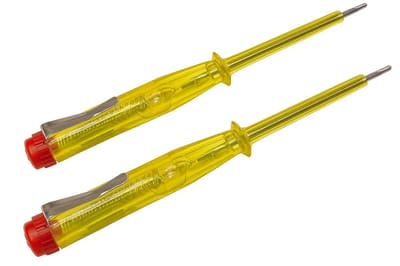 Spanningszoeker - 100 t/m 250 V - Met Riemclip - Set van 2 - Spanningszoeker Schroevendraaier - Spanningstester - Testschroevendraaier