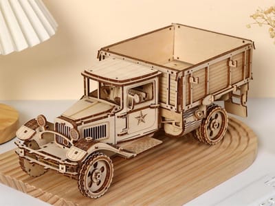 3D Houten Puzzel Bouwpakket Vrachtwagen Mechanisch Modelbouwset voor Volwassenen - 264 Delen