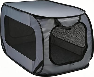 Honden Binnenkooi - Kattenbench Draagbaar - Reizen en Vakantie - Lichtgewicht Opvouwbaar Frame - 90x52x52 cm - Enkel