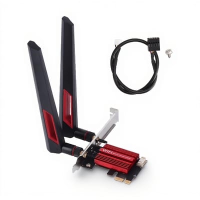 Dailygoody - WiFi 6 PCIe Kaart - Dual Band Draadloos - 1200 Mbps Snelheid - Desktop Netwerkkaart - Bluetooth 4.0 - Brede Compatibiliteit - Voor Window