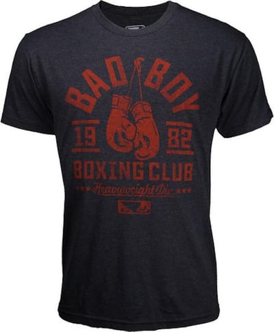 Bad Boy Boxing Club T Shirt Zwart Rood Vechtsport Kleding
