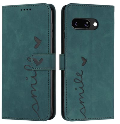 Coverup Hoesje - Geschikt voor Google Pixel 9a Hoesje - Coverup Smile Book Case - Groen