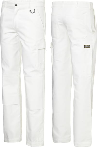 Ultimate Workwear - Standaard Werkbroek DAVOS - 100% katoen 320 gr/m2- Wit