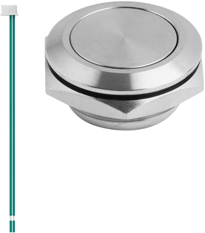 MTTproducts- Drukknop IP67 Waterdicht - Roestvrij Staal - Ultraplat - Inbouwdiameter Ø 19 mm - Lange Levensduur - Touch-Schakelaar