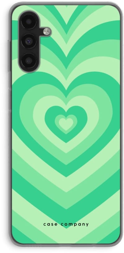Case Company® - Hoesje geschikt voor Samsung Galaxy A13 5G hoesje - Hart Groen - Soft Cover Telefoonhoesje - Bescherming aan alle Kanten en Schermrand
