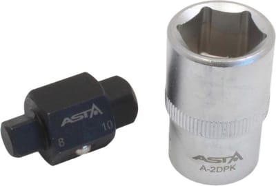 carterplug dop - 8 en 10 mm - olieaftap dop - carter plug sleutel - carterplugdop - olieaftapplug dop