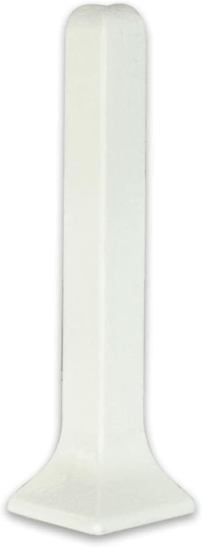 Aluminium Hoekprofiel - Plinten Hoekstuk - Plinten Afwerken - Externe Hoekoplossing - 80 mm Hoogte - Wit Mat