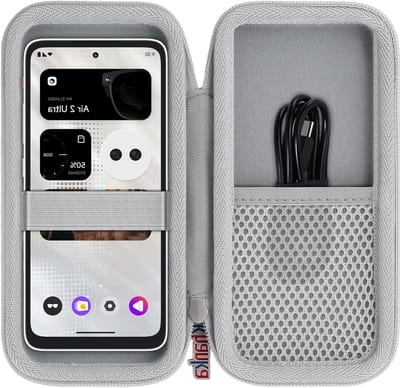 Duurzame Hard Case voor XREAL Beam Pro, Beschermende Cover met Lanyard, Geschikt voor Draagbare Beamer en Accessoires, Grijs