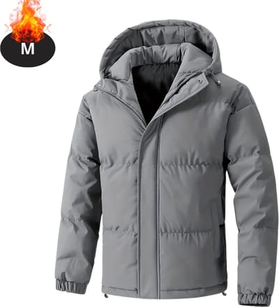 Livano Winterjas - Parka - Heren - Winter - Jas - Volwassen - Stijlvol - Grijs - M