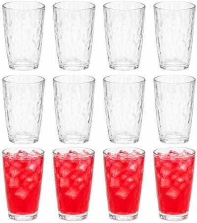 Bormioli Rocco Drinkglazen Diamonds - 12x stuks - transparant - 470 ml - glas - 8 x 14 cm