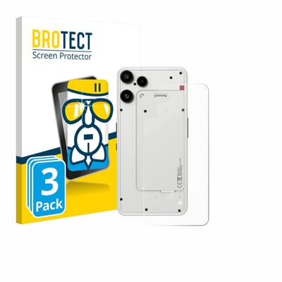 Screenprotector 3 Stuks voor Nothing Phone (3a) Lite (Achterkant) Beschermglas transparant
