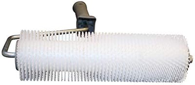 Ontluchtingsroller Vloercoating - Naaldenroller Gietvloer - Luchtbellen Verwijderen - 25 cm Rolbreedte - 10 mm Stekels - Wit