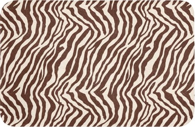 Badmat 60x40 cm - Antislip - Zebra - Patroon - Zwart - Wit - Badmatten voor badkamer - Badkamermat - Douchemat - Badkamer mat