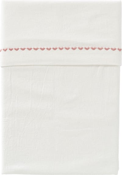 Cottonbaby Wieglaken hartjesrand - 75x90 cm - oudroze