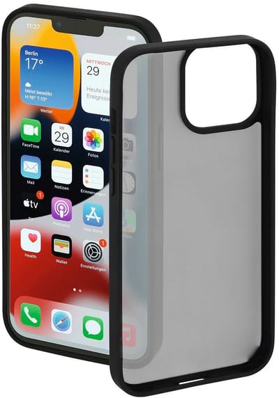 Hama Invisible Cover Hoesje geschikt voor iPhone 13 Pro Max - Hard Cover - Schokabsorberend - Zwart