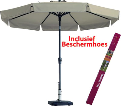 Parasol Rond Ecru incl Beschermhoes Flores Madison