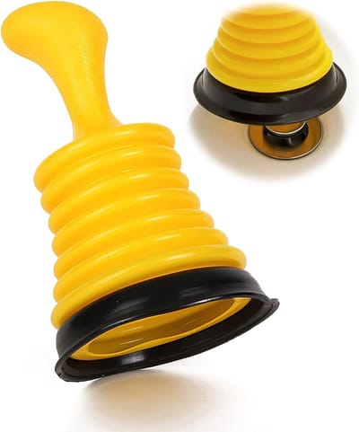 Kleine Ontstopper met Zuignap van 18 cm - Ideaal voor Bad, Keuken en Toilet - Onmisbaar Huishoudelijk Gereedschap voor Noodgevallen en Afvoerproblemen