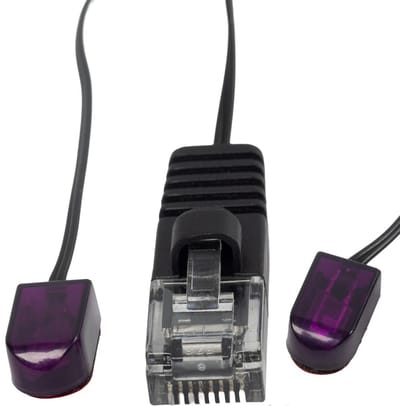 BOSSCOM 2x IR-receiver - RJ45 kabel voor B&O | zwart | 0,30 meter