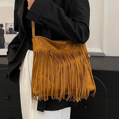 Tas met grote capaciteit Nieuwe modieuze crossbodytas voor dames Ins Modieuze veelzijdige schoudertas met kwast