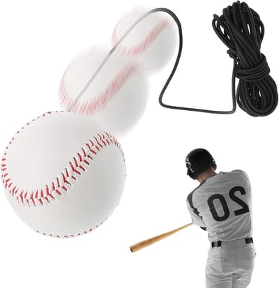 Honkbaltrainingsballen - Elastische slagballen - Slagvaardigheid verbeteren - Veerkrachtig terugslagsysteem - 4 meter koord - Niet gespecificeerd