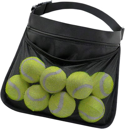 Tennisbal Houder - Bal Tas - Sporten Organiseren - Verstelbare Riem - 8 Ballen - Zwart