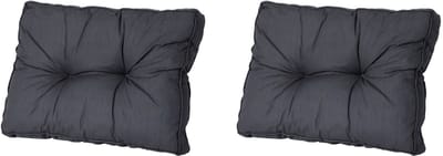 Madison - Florance Rugkussen Basic black - Ca. 43x60 cm - Set van 2