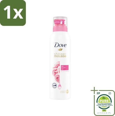 1 x Dove Shower Foam - Rose Oil - 200 ml - Douchemousse - Rose Oil - Dove - Verzorging - Hydratatie