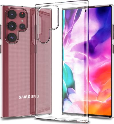 hoesje Geschikt voor Samsung S22 Ultra Hoesje Transparant telefonhoesje Samsung Galaxy S22 Ultra hoesje Siliconen Hoes Doorzichtig - Samsung S22 Ultra Siliconen Hoesje Transparant - Back Cover - transparant