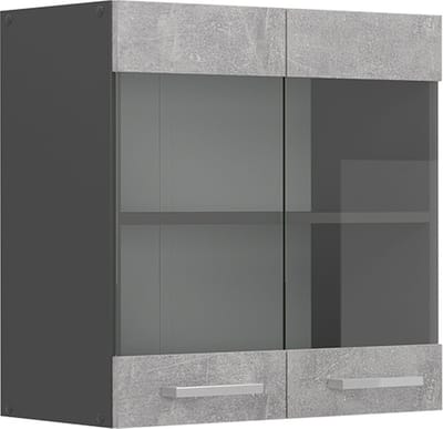Vicco R-Line Glazen keukenkast – 60 cm Beton