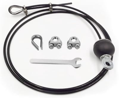 Fitness Katrol Kabel - Reserve Kabel - Home Gym - Verstelbare Lengte - 5mm Diameter - Zwart
